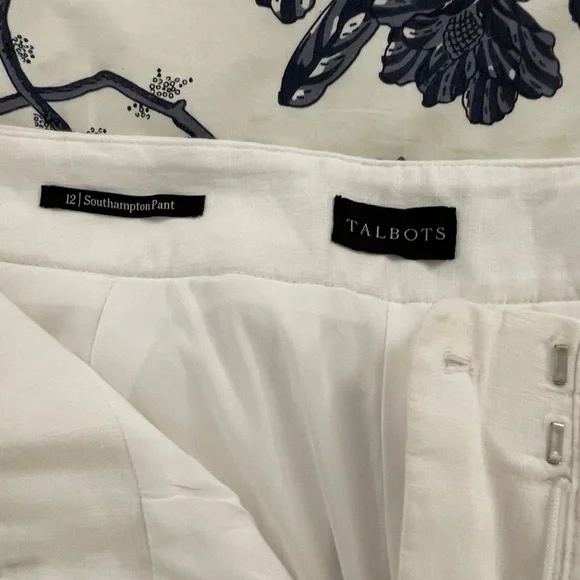 Talbots White Linen Trousers - Picture 15 of 16